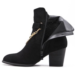 Ankle boot in faux suede