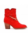 Ankle boot in faux suede