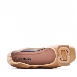 Mocassin en simili cuir pour femme