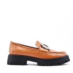 Mocassin en simili cuir pour femme