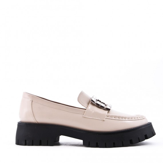 Mocassin en simili cuir pour femme