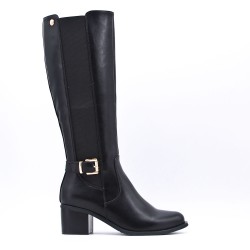 Faux leather ankle boot