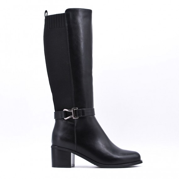 Faux leather ankle boot