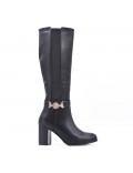 Faux leather ankle boot