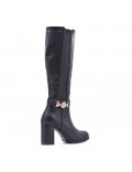 Faux leather ankle boot