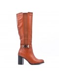 Faux leather ankle boot