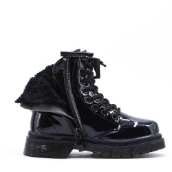 Faux leather children's boot