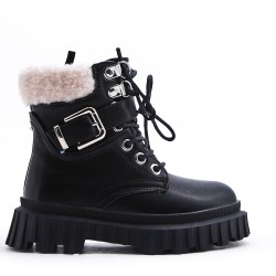 Bottine enfant en simili cuir 