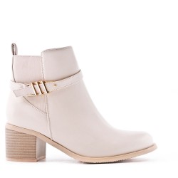 Faux leather ankle boot