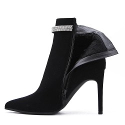 Faux leather ankle boot