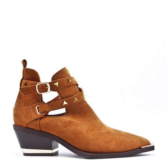 Ankle boot in a mix of materials 