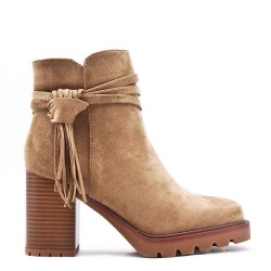 Ankle boot in faux suede