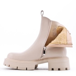 Ankle boot in a mix of materials 