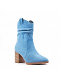 Ankle boot in faux suede