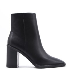 Faux leather ankle boot