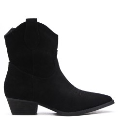 Ankle boot in faux suede