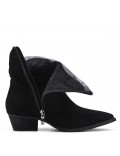 Ankle boot in faux suede