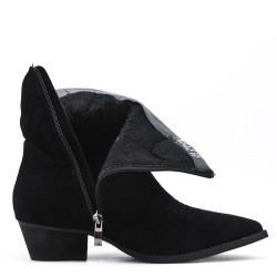 Ankle boot in faux suede