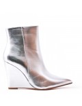 Faux leather ankle boot