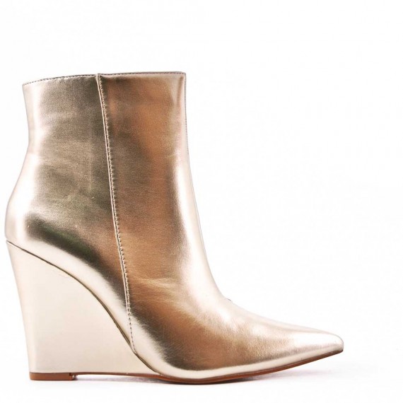 Faux leather ankle boot