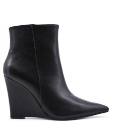 Faux leather ankle boot