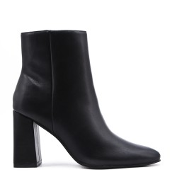 Faux leather ankle boot