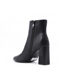 Faux leather ankle boot