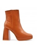 Faux leather ankle boot