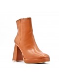 Faux leather ankle boot