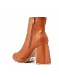 Faux leather ankle boot