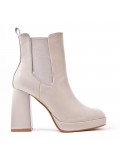 Faux leather ankle boot