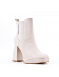 Faux leather ankle boot