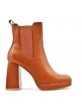 Faux leather ankle boot