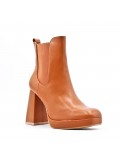 Faux leather ankle boot