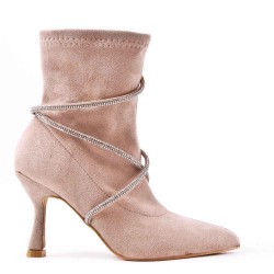 Ankle boot in faux suede