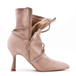 Ankle boot in faux suede