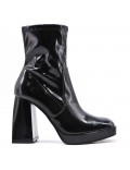 Faux leather ankle boot