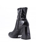 Faux leather ankle boot