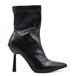 Faux leather ankle boot