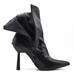 Faux leather ankle boot