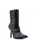 Faux leather ankle boot