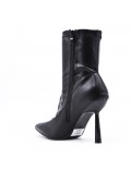 Faux leather ankle boot