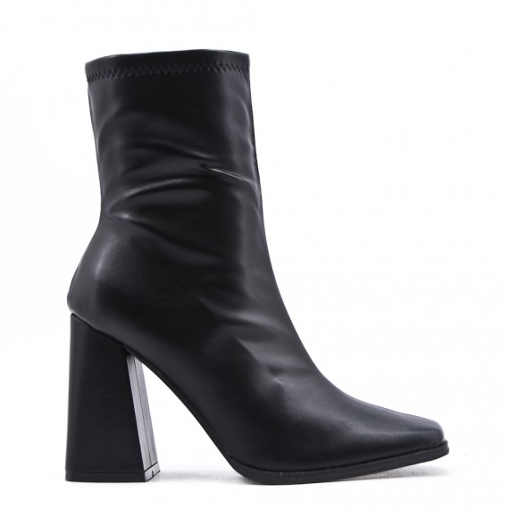 Faux leather ankle boot