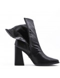 Faux leather ankle boot