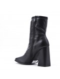 Faux leather ankle boot