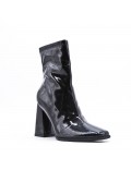 Faux leather ankle boot