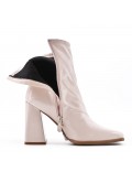 Faux leather ankle boot