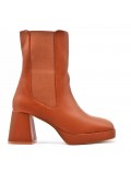 Faux leather ankle boot