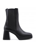 Faux leather ankle boot