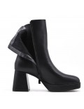 Faux leather ankle boot